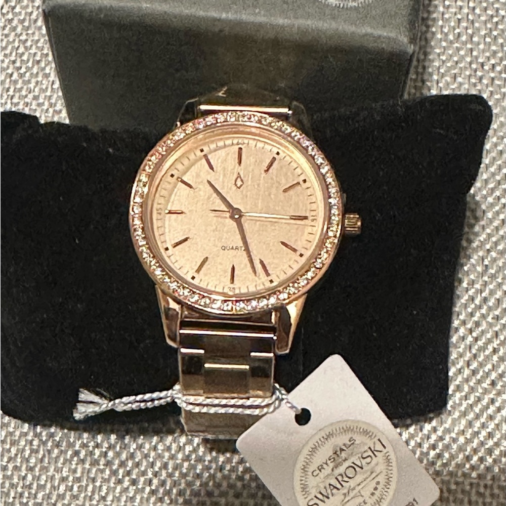 NIC & SYD Women's Watch Rose Gold Swarovski Crystals Quartz Movement NWT NIB